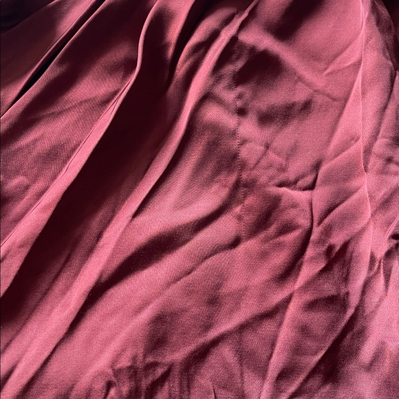 A.L.C Aster Draped Satin Gown in Black Cherry Brown Size 6 - Picture 10 of 15